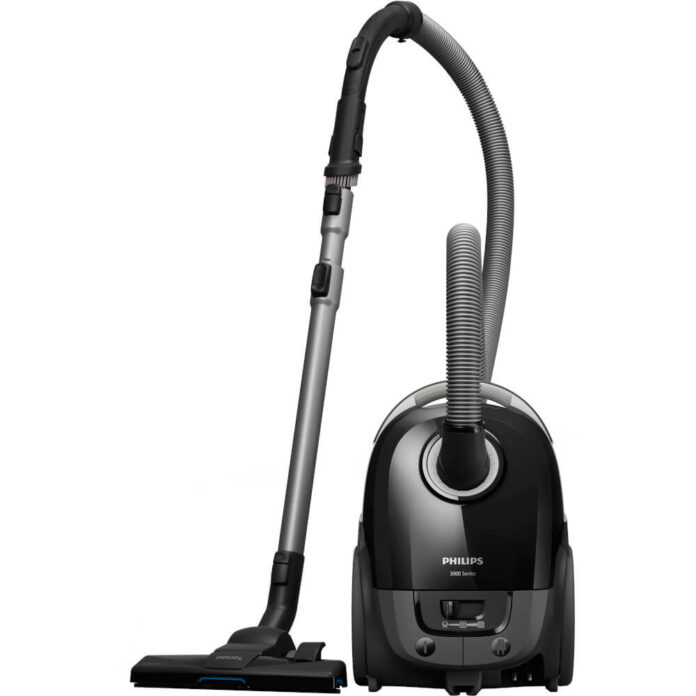 Aspirator cu sac Philips Seria 3000 XD3112/09, 900 W, 3 L, Multi-suprafete, Filtru anti-alergeni, Perie integrata, Cap TriActive, Negru Aspirator cu sac Philips Seria 3000 XD3112/09, 900 W, 3 L, Multi-suprafete, Filtru anti-alergeni, Perie integrata, Cap TriActive, Negru