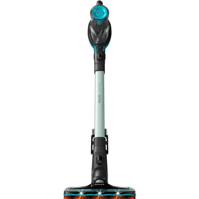 Aspirator vertical Philips SpeedPro Aqua FC6729/01, 0.4 L, 21.6V, 15.76 kWh/an, 80 dB, Autonomie 50 min, Li-ion, Perie LED 180°, Perie mini turbo, Albastru/Negru Aspirator vertical Philips SpeedPro Aqua FC6729/01, 0.4 L, 21.6V, 15.76 kWh/an, 80 dB, Autonomie 50 min, Li-ion, Perie LED 180°, Perie mini turbo, Albastru/Negru
