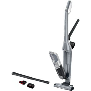 Aspirator vertical cu acumulatori Bosch Serie 4 BCH3K2301, 0.4 L, 21.6 V, 50 min, Acumulator Li-Ion, Indicator incarcare, Perie AllFloor Power cu LED-uri, Argintiu Aspirator vertical cu acumulatori Bosch Serie 4 BCH3K2301, 0.4 L, 21.6 V, 50 min, Acumulator Li-Ion, Indicator incarcare, Perie AllFloor Power cu LED-uri, Argintiu