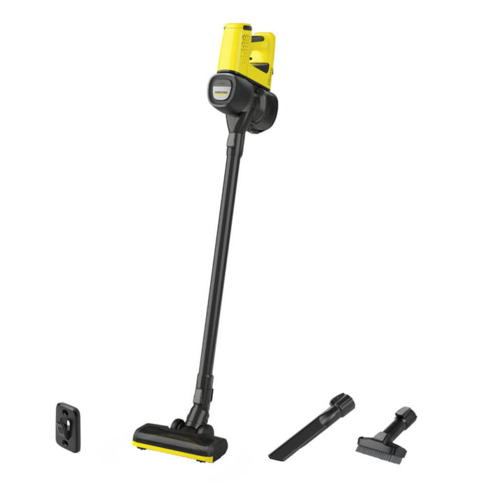 Aspirator vertical Karcher VC4 Cordless MyHome 1.198-620.0, 0.65L, 21.6 V, Functie Power Lock, Sistem filtrare in 3 etape, Acumulator Li-Ion, Autonomie max 30 min, Galben Aspirator vertical Karcher VC4 Cordless MyHome 1.198-620.0, 0.65L, 21.6 V, Functie Power Lock, Sistem filtrare in 3 etape, Acumulator Li-Ion, Autonomie max 30 min, Galben