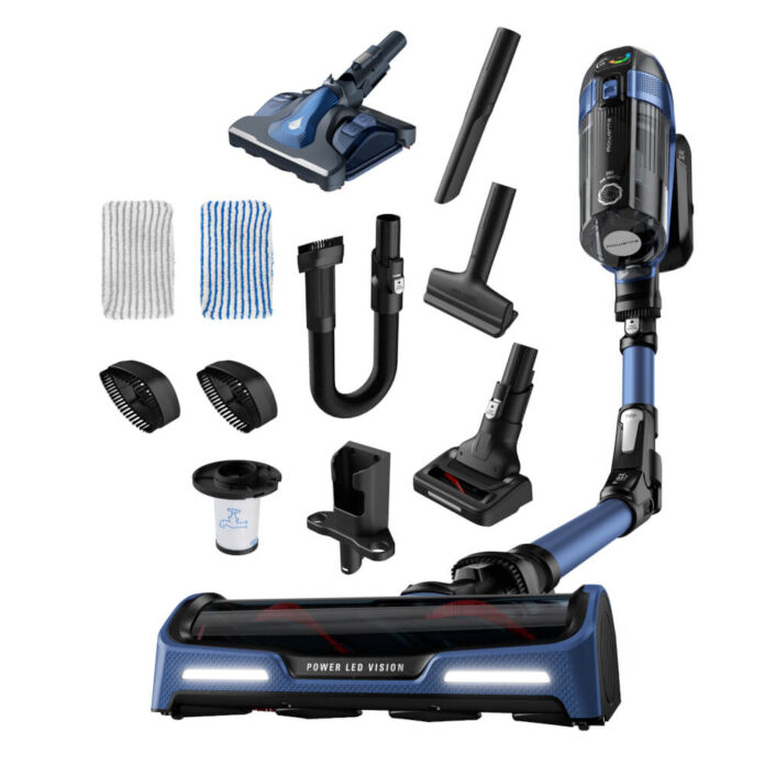 Aspirator vertical Rowenta X-Force Flex Aqua 14.60 RH9990WO, 0.9 L, 32.4V, Autonomie 70 min, Acumulator Litiu ion, Cap aspirare Aqua, Iluminare LED, Negru/Albastru Aspirator vertical Rowenta X-Force Flex Aqua 14.60 RH9990WO, 0.9 L, 32.4V, Autonomie 70 min, Acumulator Litiu ion, Cap aspirare Aqua, Iluminare LED, Negru/Albastru