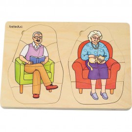 Puzzle stratificat Bunica si Bunicul Puzzle stratificat Bunica si Bunicul