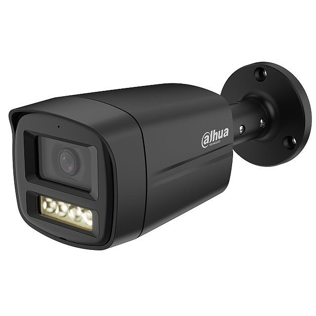 Camera analog Dahua, 5MP, Smart Dual Light 40m, Microfon, Lentila 2.8mm, Negru  HAC-HFW1500TLM-IL-A-0280B-S3
