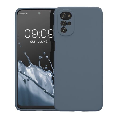 Husa Kwmobile pentru Motorola Moto G22, Silicon, Albastru, 58207.202 Husa Kwmobile pentru Motorola Moto G22, Silicon, Albastru, 58207.202