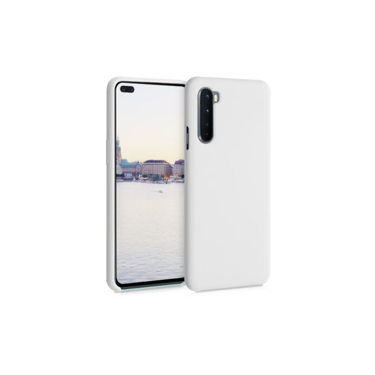 Husa pentru OnePlus Nord, Silicon, Alb, 51871.02