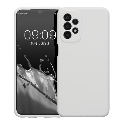 Husa Kwmobile pentru Samsung Galaxy A23, Silicon, Alb, 57829.48