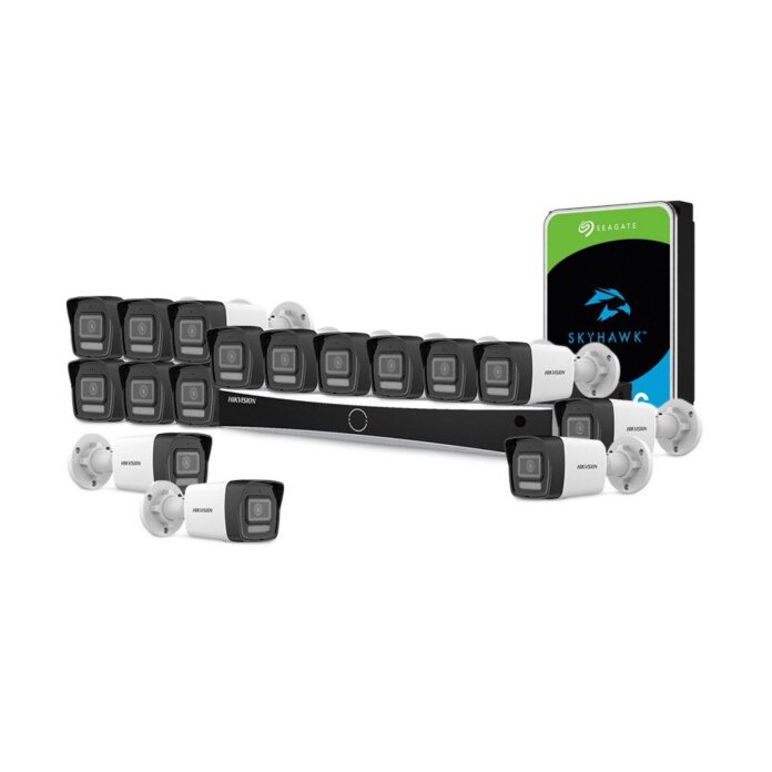 Sistem supraveghere IP exterior complet HikVision KIT-HIK-C16EXT4MP-HL30M-POE, 16 camere, 2 MP, 2.8 mm, IR / lumina alba 30 m, PoE, HDD 6TB Sistem supraveghere IP exterior complet HikVision KIT-HIK-C16EXT4MP-HL30M-POE, 16 camere, 2 MP, 2.8 mm, IR / lumina alba 30 m, PoE, HDD 6TB