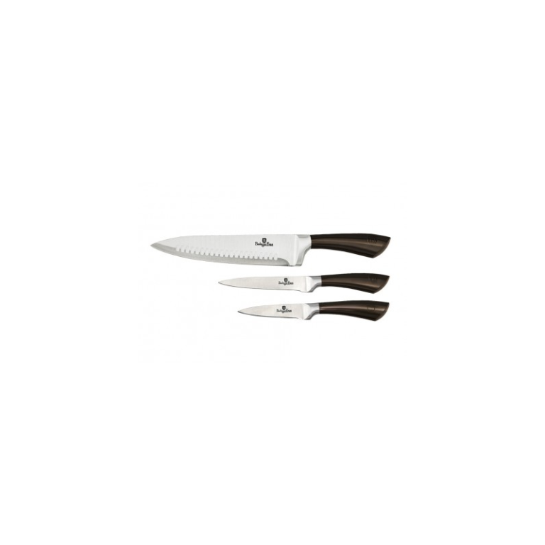 Set cutite 3 piese Shiny Black Berlinger Haus BH 2667