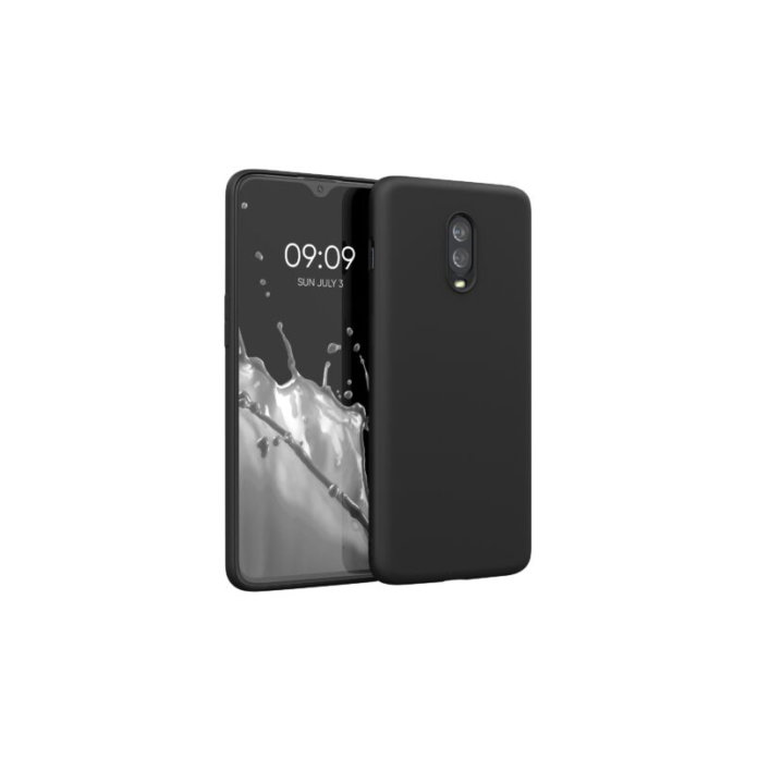 Husa Kwmobile pentru OnePlus 6T, Silicon, Negru, 55347.01 Husa Kwmobile pentru OnePlus 6T, Silicon, Negru, 55347.01