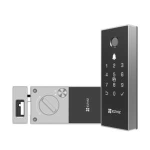 Incuietoare smart usa intrare EZVIZ DL03 Pro, rim lock, Wi-Fi 2.4GHz, amprenta, cod, card, control aplicatie, alarma, IP65, CS-DL03 (WBCP) Incuietoare smart usa intrare EZVIZ DL03 Pro, rim lock, Wi-Fi 2.4GHz, amprenta, cod, card, control aplicatie, alarma, IP65, CS-DL03 (WBCP)