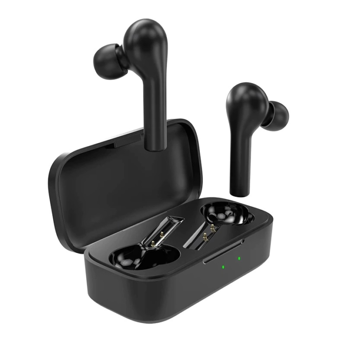 Casti wireless HiFi semi-in-ear QCY T5S TWS cu cutie de incarcare si transport de 600mAh, Game mode, Bluetooth v5.0, DSP, IPX5, Negru Casti wireless HiFi semi-in-ear QCY T5S TWS cu cutie de incarcare si transport de 600mAh, Game mode, Bluetooth v5.0, DSP, IPX5, Negru