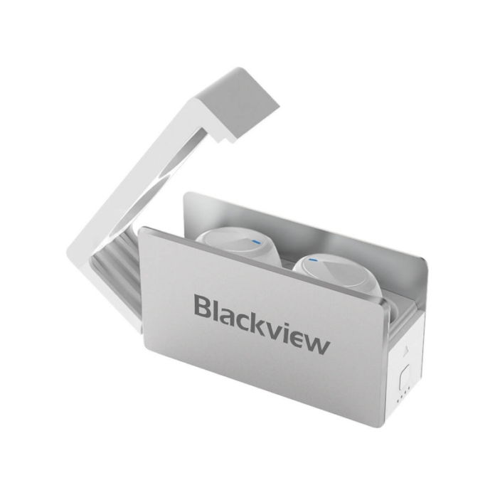 Casti wireless in-ear Blackview AirBuds 2 TWS Alb, Control tactil si vocal, Bluetooth v5.0, Master-Slave Switch, Reducere zgomot Casti wireless in-ear Blackview AirBuds 2 TWS Alb, Control tactil si vocal, Bluetooth v5.0, Master-Slave Switch, Reducere zgomot