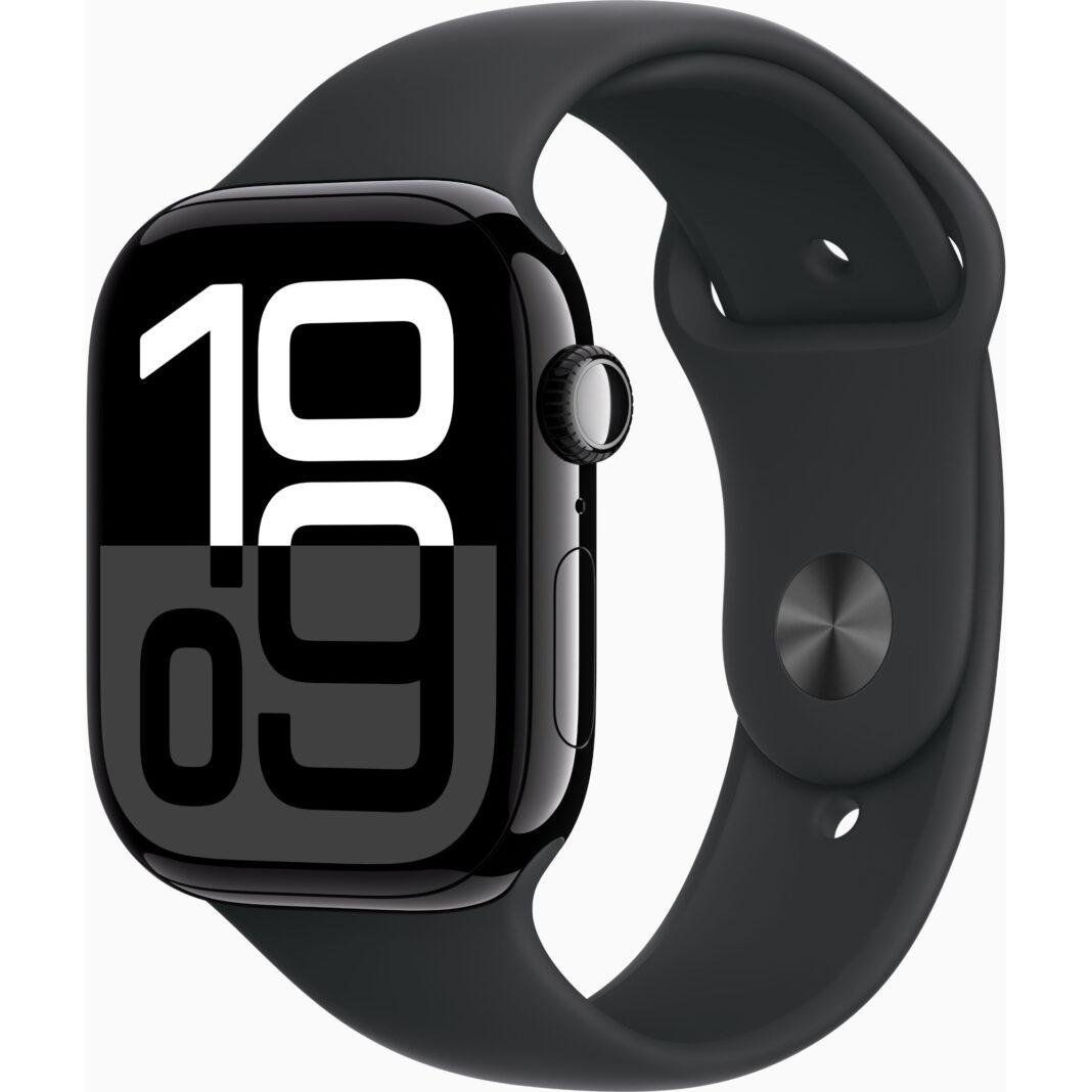Apple Watch Seria 10, GPS + Cellular, 46 mm, Jet Black Aluminium Case, Black Sport Band, M/L Apple Watch Seria 10, GPS + Cellular, 46 mm, Jet Black Aluminium Case, Black Sport Band, M/L