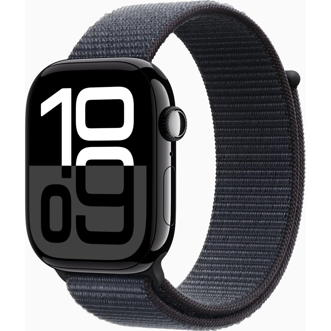 Apple Watch Seria 10, GPS + Cellular, 46 mm, Jet Black Aluminium Case, Ink Sport Loop Apple Watch Seria 10, GPS + Cellular, 46 mm, Jet Black Aluminium Case, Ink Sport Loop