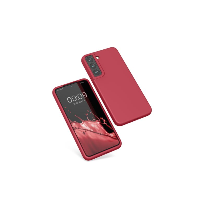 Husa Kwmobile pentru Samsung Galaxy S22, Silicon, Rosu, 56756.208 Husa Kwmobile pentru Samsung Galaxy S22, Silicon, Rosu, 56756.208