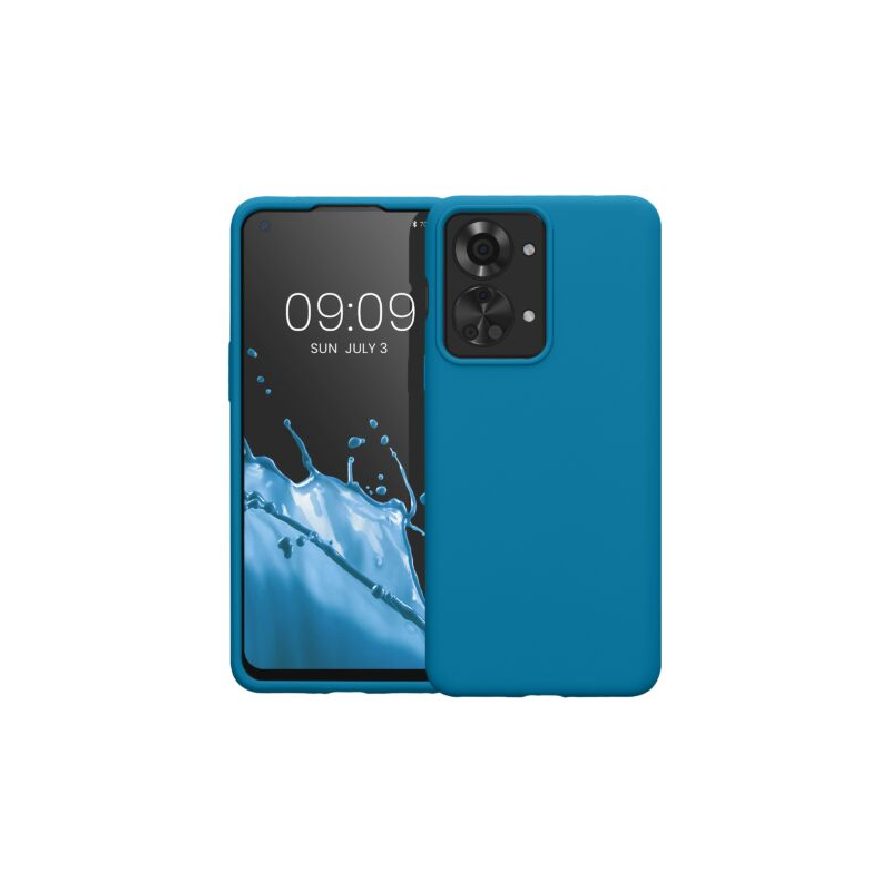 Husa Kwmobile pentru OnePlus Nord 2T, Silicon, Albastru, 58764.224 Husa Kwmobile pentru OnePlus Nord 2T, Silicon, Albastru, 58764.224