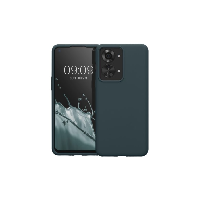 Husa Kwmobile pentru OnePlus Nord 2T, Silicon, Albastru, 58764.202 Husa Kwmobile pentru OnePlus Nord 2T, Silicon, Albastru, 58764.202