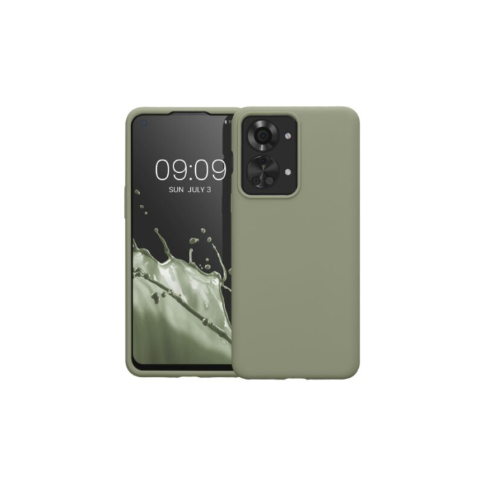 Husa Kwmobile pentru OnePlus Nord 2T, Silicon, Verde, 58764.172 Husa Kwmobile pentru OnePlus Nord 2T, Silicon, Verde, 58764.172