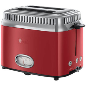 Prajitor de paine Russell Hobbs Retro Ribbon 21680-56, 1200 W, 2 felii, Rosu Prajitor de paine Russell Hobbs Retro Ribbon 21680-56, 1200 W, 2 felii, Rosu