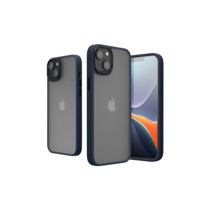Husa Kwmobile pentru Apple iPhone 14 Plus, Silicon, Albastru/Transparent, 59090.17 Husa Kwmobile pentru Apple iPhone 14 Plus, Silicon, Albastru/Transparent, 59090.17
