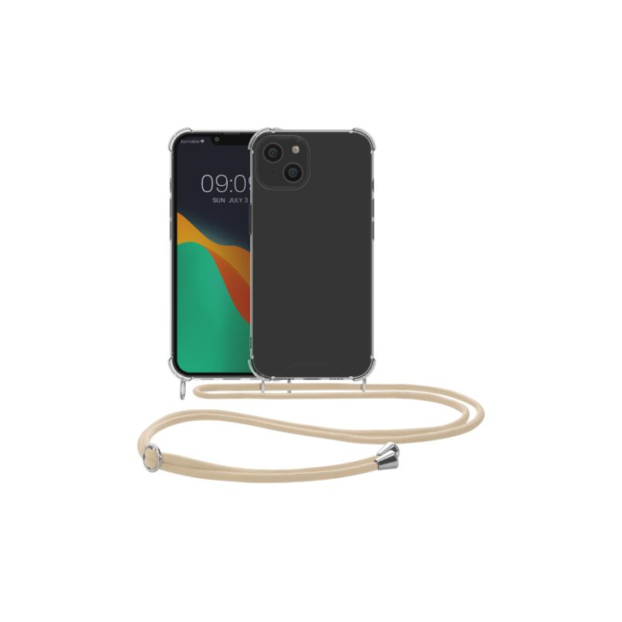 Husa Kwmobile pentru Apple iPhone 14 Plus, Silicon, Transparent/Auriu, 59109.21 Husa Kwmobile pentru Apple iPhone 14 Plus, Silicon, Transparent/Auriu, 59109.21