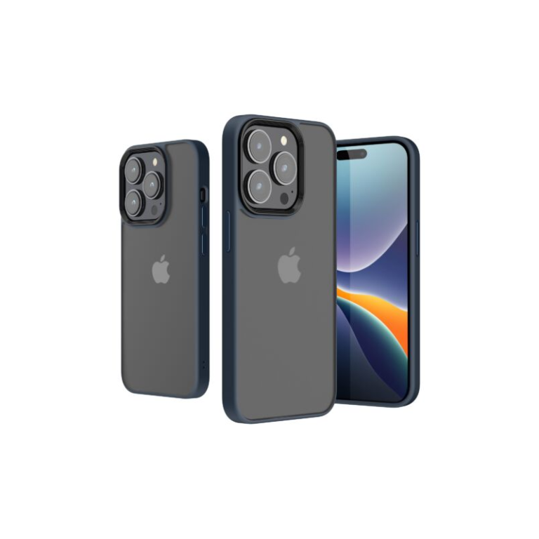 Husa Kwmobile pentru Apple iPhone 14 Pro, Silicon, Albastru/Transparent, 59091.17