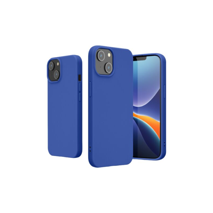 Husa Kwmobile pentru Apple iPhone 14, Silicon, Albastru, 59075.134 Husa Kwmobile pentru Apple iPhone 14, Silicon, Albastru, 59075.134