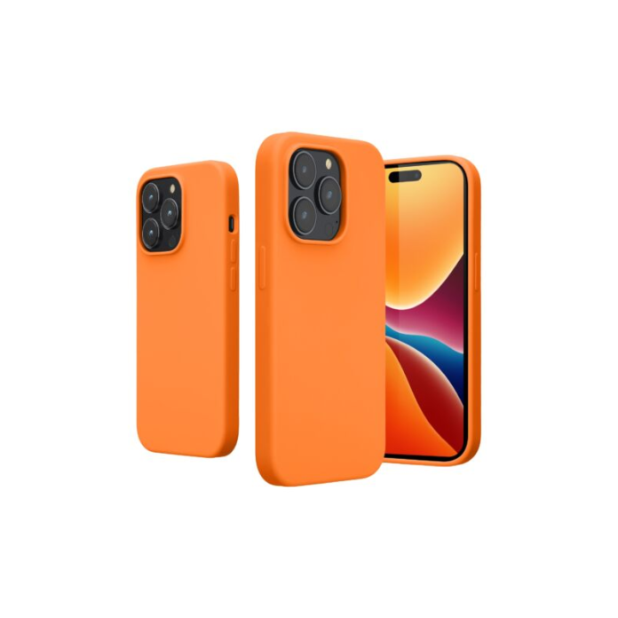 Husa Kwmobile pentru Apple iPhone 14 Pro, Silicon, Portocaliu, 59073.150 Husa Kwmobile pentru Apple iPhone 14 Pro, Silicon, Portocaliu, 59073.150