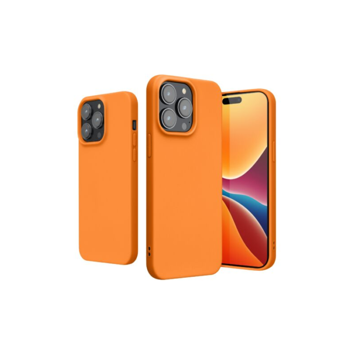Husa Kwmobile pentru Apple iPhone 14 Pro Max, Silicon, Portocaliu, 59078.150 Husa Kwmobile pentru Apple iPhone 14 Pro Max, Silicon, Portocaliu, 59078.150