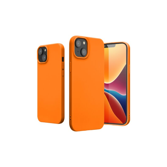 Husa Kwmobile pentru Apple iPhone 14 Plus, Silicon, Portocaliu, 59076.150 Husa Kwmobile pentru Apple iPhone 14 Plus, Silicon, Portocaliu, 59076.150