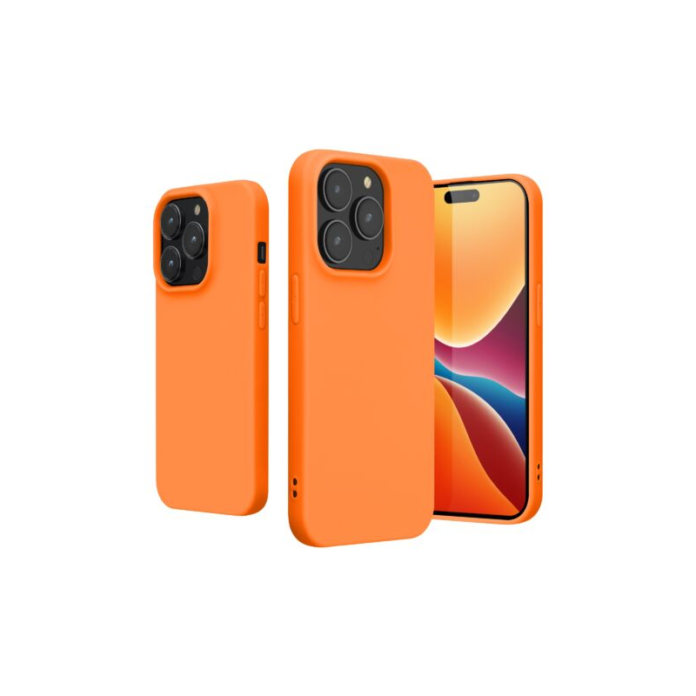 Husa Kwmobile pentru Apple iPhone 14 Pro, Silicon, Portocaliu, 59077.150 Husa Kwmobile pentru Apple iPhone 14 Pro, Silicon, Portocaliu, 59077.150