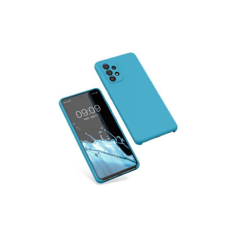 Husa Kwmobile pentru Samsung Galaxy A52/Galaxy A52 5G/Galaxy A52s 5G, Silicon, Albastru, 54347.205