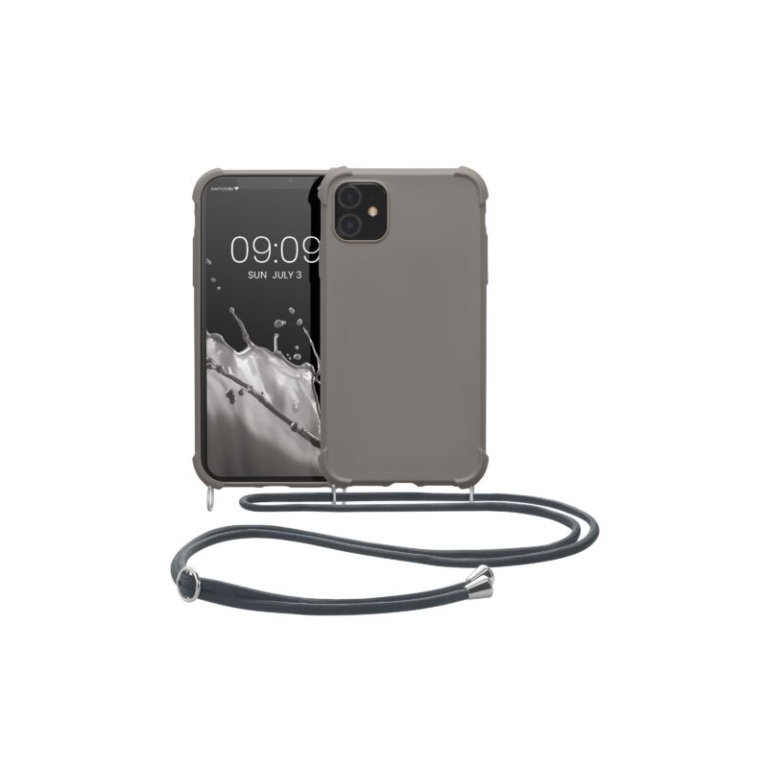 Husa Kwmobile pentru Apple iPhone 11, Silicon, Gri, 53838.43
