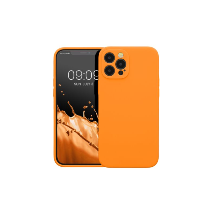 Husa Kwmobile pentru Apple iPhone 12 Pro Max, Silicon, Portocaliu, 59355.150 Husa Kwmobile pentru Apple iPhone 12 Pro Max, Silicon, Portocaliu, 59355.150