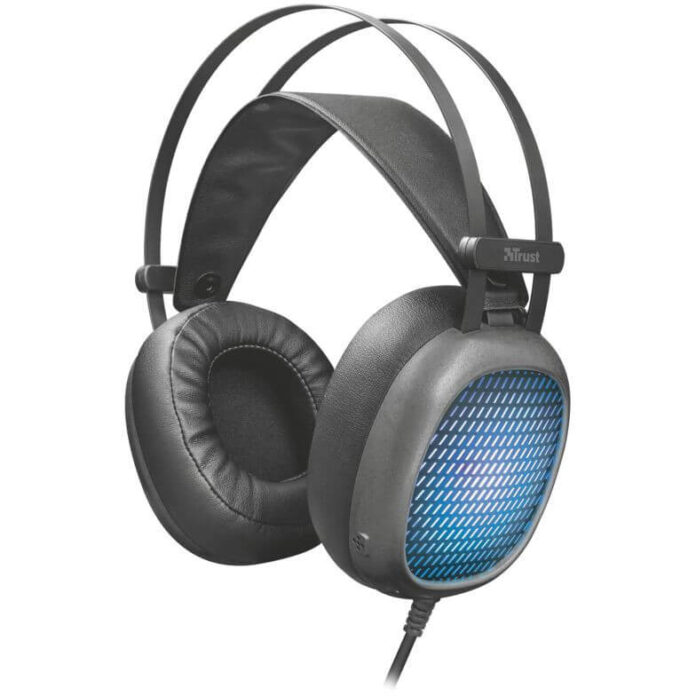 Casti PC Over-Ear Trust Lumen Illuminated 22447, Negru Casti PC Over-Ear Trust Lumen Illuminated 22447, Negru