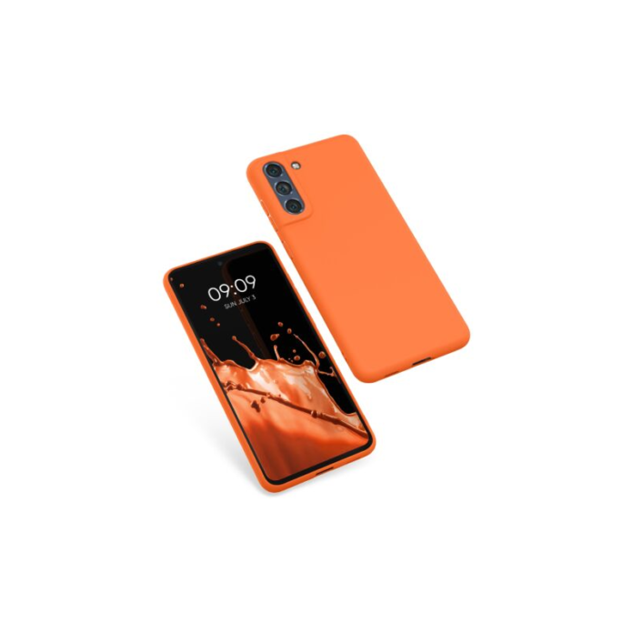 Husa Kwmobile pentru Samsung Galaxy S21 FE, Silicon, Portocaliu, 55484.150 Husa Kwmobile pentru Samsung Galaxy S21 FE, Silicon, Portocaliu, 55484.150