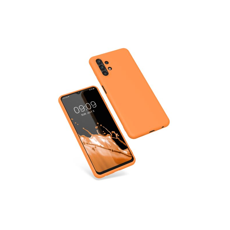 Husa Kwmobile pentru Samsung Galaxy A13, Silicon, Portocaliu, 57805.150 Husa Kwmobile pentru Samsung Galaxy A13, Silicon, Portocaliu, 57805.150