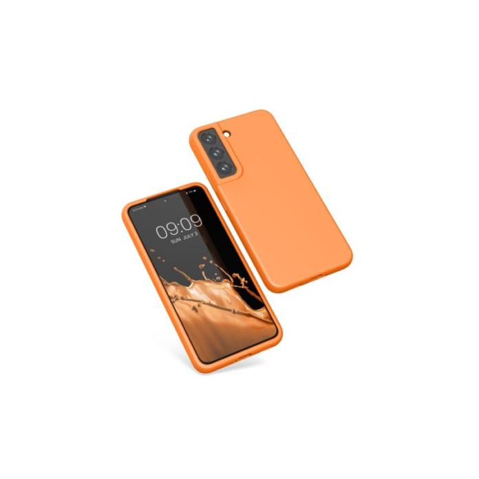 Husa Kwmobile pentru Samsung Galaxy S22, Silicon, Portocaliu, 56756.150 Husa Kwmobile pentru Samsung Galaxy S22, Silicon, Portocaliu, 56756.150