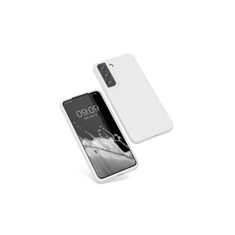 Husa Kwmobile pentru Samsung Galaxy S22, Silicon, Alb, 56756.48