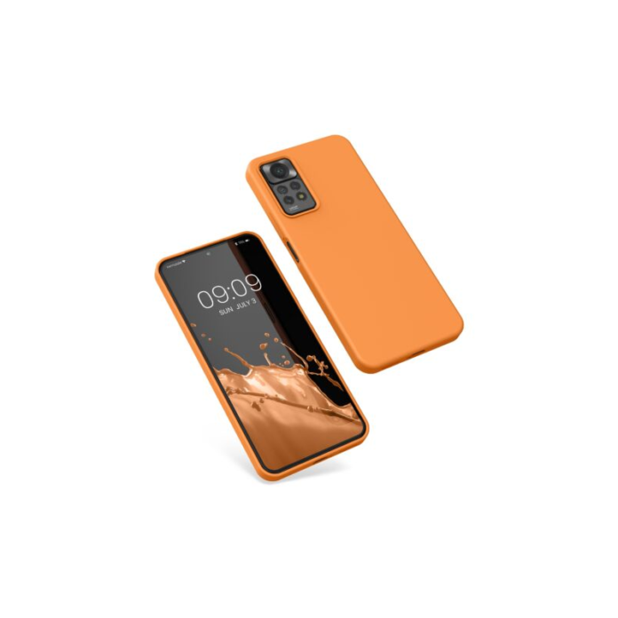 Husa Kwmobile pentru Xiaomi Redmi Note 11 Pro/Redmi Note 11 Pro 5G, Silicon, Portocaliu, 57373.150 Husa Kwmobile pentru Xiaomi Redmi Note 11 Pro/Redmi Note 11 Pro 5G, Silicon, Portocaliu, 57373.150