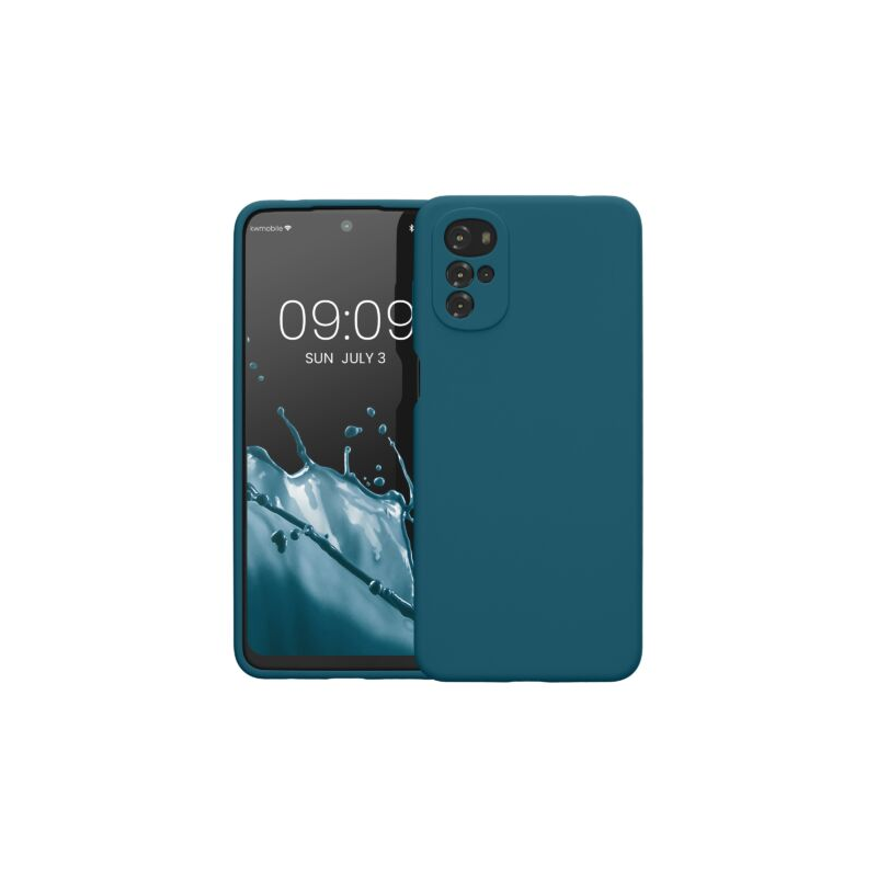 Husa Kwmobile pentru Motorola Moto G22, Silicon, Verde, 58207.78 Husa Kwmobile pentru Motorola Moto G22, Silicon, Verde, 58207.78