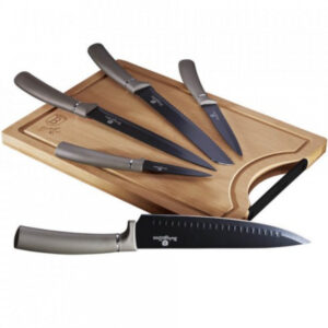 Set cutite cu tocator 6 piese Carbon Berlinger Haus BH 2555 Set cutite cu tocator 6 piese Carbon Berlinger Haus BH 2555