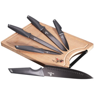 Set cutite 6 piese cu tocator Carbon Pro Berlinger Haus BH 2831 Set cutite 6 piese cu tocator Carbon Pro Berlinger Haus BH 2831