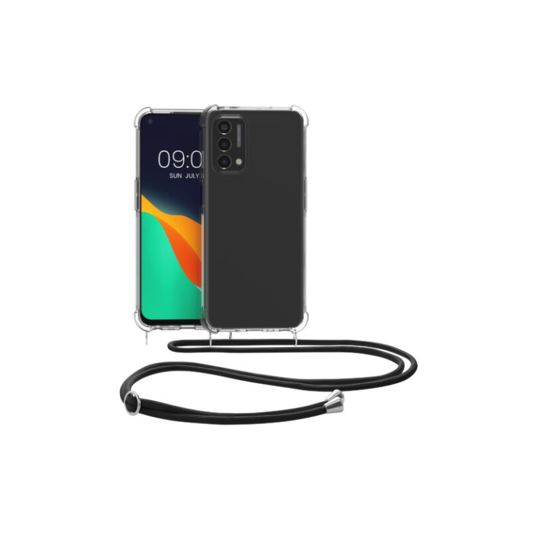 Husa Kwmobile pentru OnePlus Nord N200 5G, Silicon, Transparent/Negru, 59566.01