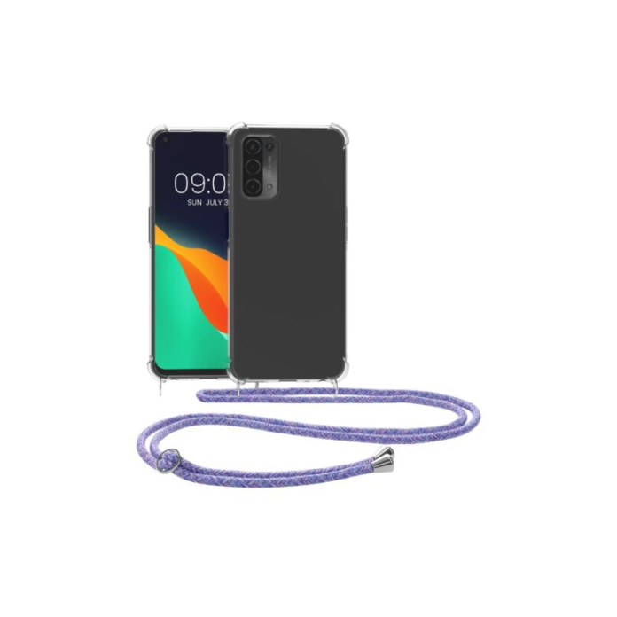Husa Kwmobile pentru OPPO A74 5G/A54 5G, Silicon, Transparent/Mov, 57257.108 Husa Kwmobile pentru OPPO A74 5G/A54 5G, Silicon, Transparent/Mov, 57257.108