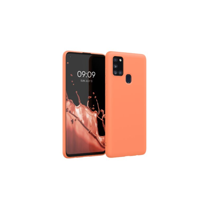 Husa pentru Samsung Galaxy A21s, Silicon, Portocaliu, 52494.203 Husa pentru Samsung Galaxy A21s, Silicon, Portocaliu, 52494.203