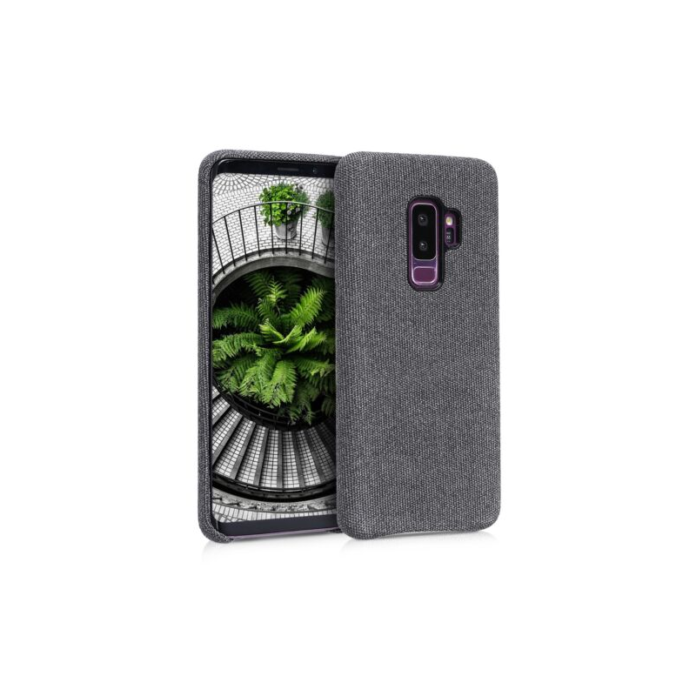 Husa pentru Samsung Galaxy S9 Plus, Textil, Gri, 44652.22 Husa pentru Samsung Galaxy S9 Plus, Textil, Gri, 44652.22