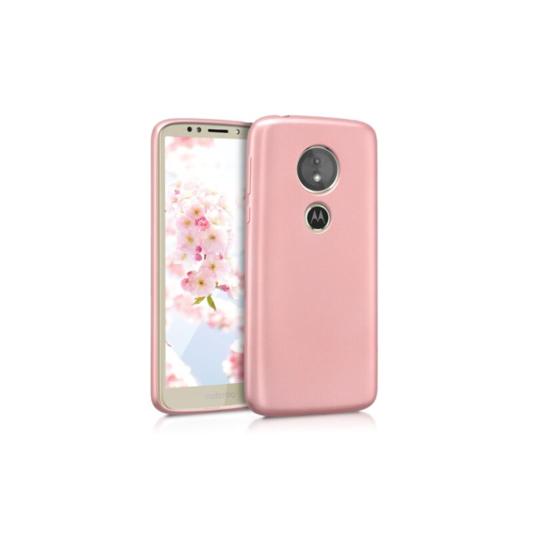 Husa pentru Motorola Moto E5, Silicon, Rose Gold, 45025.31