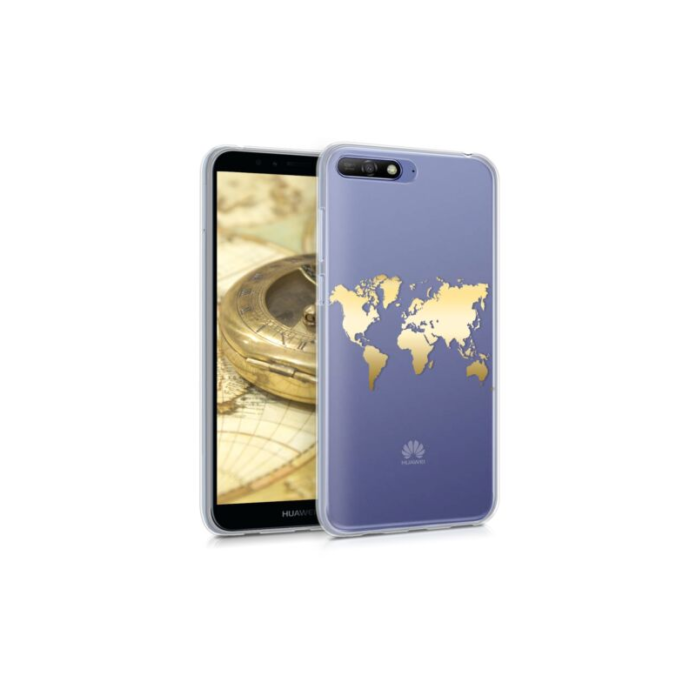Husa pentru Huawei Y6 (2018), Silicon, Gold, 45413.01 Husa pentru Huawei Y6 (2018), Silicon, Gold, 45413.01