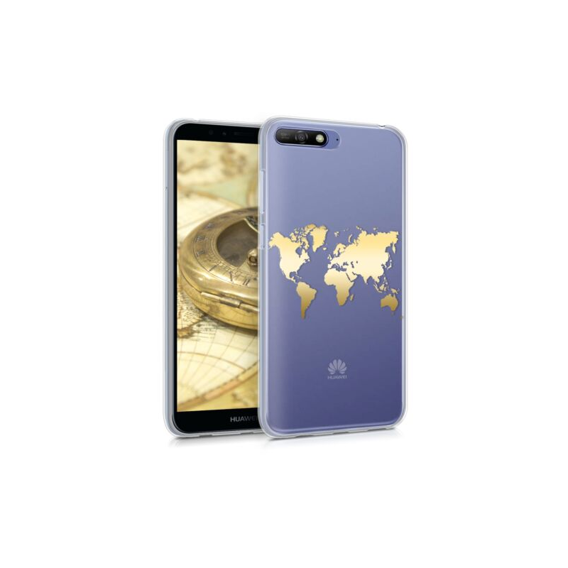 Husa pentru Huawei Y6 (2018), Silicon, Gold, 45413.01 Husa pentru Huawei Y6 (2018), Silicon, Gold, 45413.01